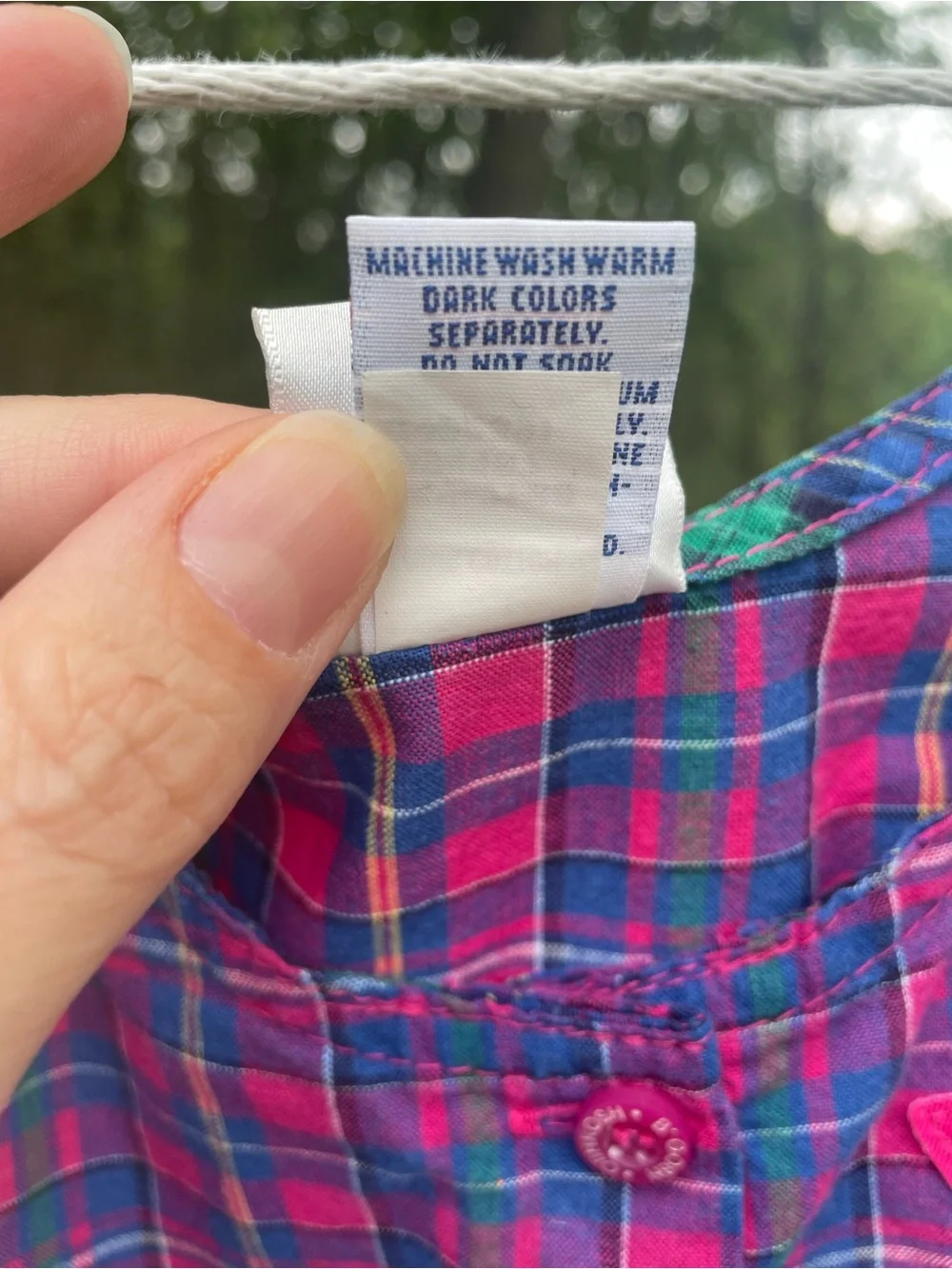 VTG 90’s Made in USA 🇺🇸 HTF! OshKosh B'gosh Pink & Blue Plaid Sleeveless Dress